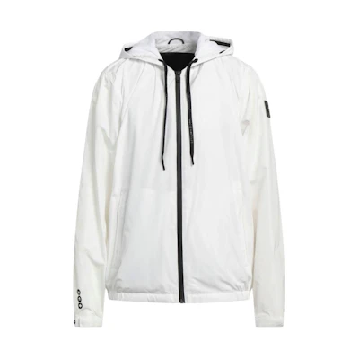 Moose Knuckles White Raglan Sleeve Zip-Up Hoodie Jacket M12MJ133-891