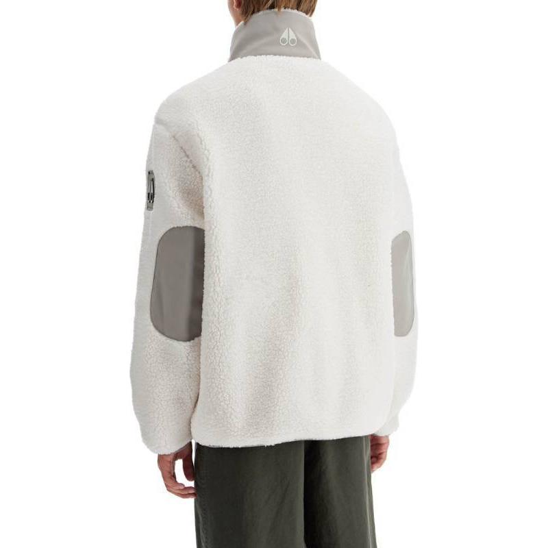 Moose Knuckles White Zip-Up Logo Jacket Unisex Long Sleeve Outerwear M34MS607-155 圖 4