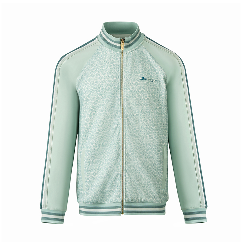 Moose Knuckles x Li-Ning FW22 Scissor Print Patchwork Zip Jacket Unisex M32US699LN