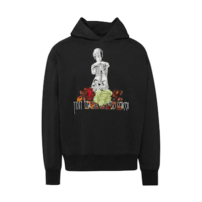 Moose Knuckles PLEASURES Collaboration SS24 Black Statue Print Hoodie M33MS707PL-755