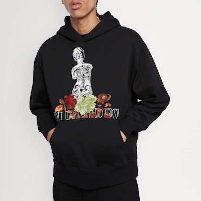 Moose Knuckles x PLEASURES 联名款 SS24 黑色雕像印花连帽衫 M33MS707PL-755 Purchase Moose Knuckles x PLEASURES 联名款 SS24 黑色雕像印花连帽衫 M33MS707PL-755