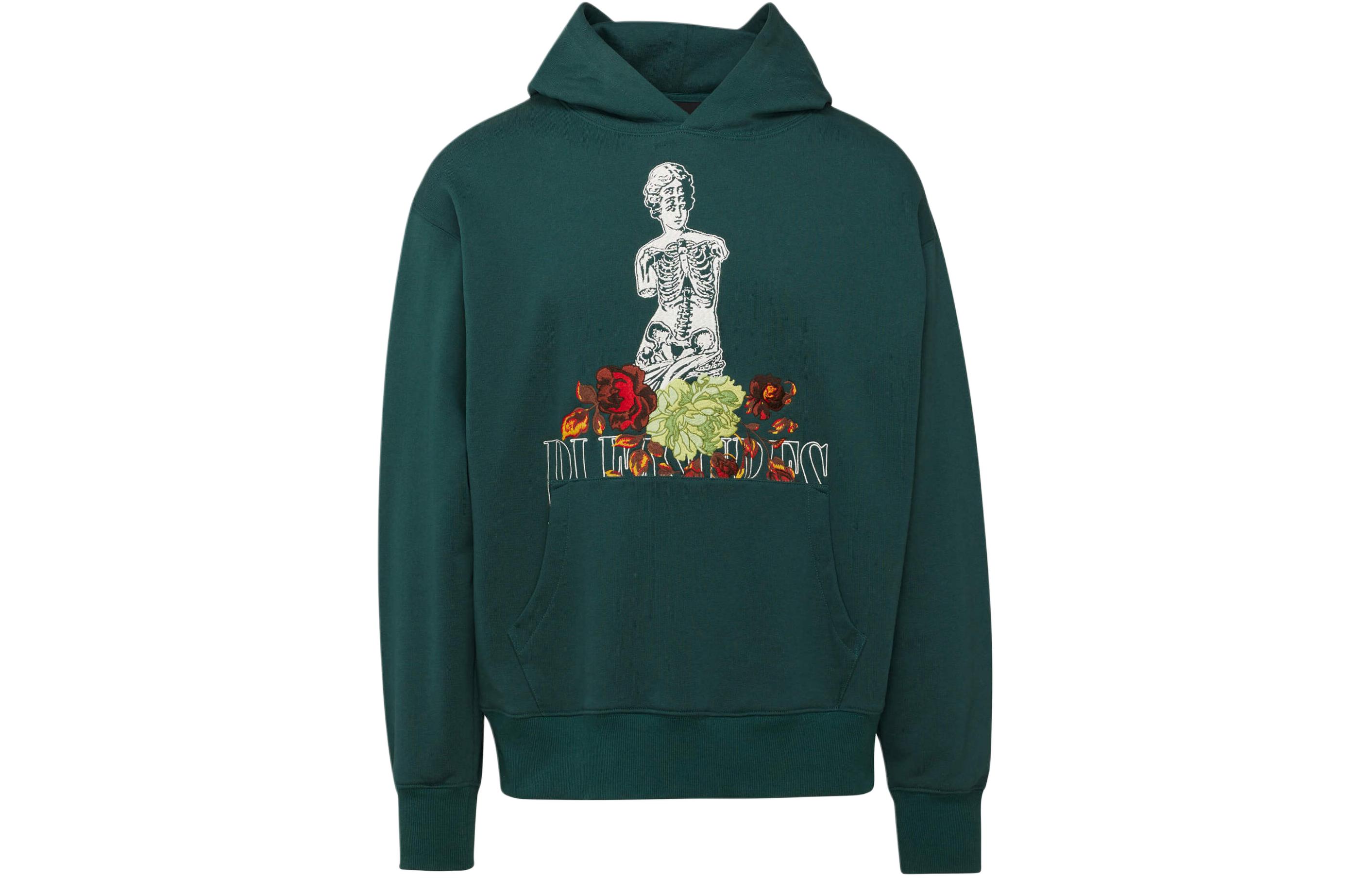 Order Moose Knuckles联名PLEASURES SS24绿色雕像图案连帽衫 M33MS707PL-816