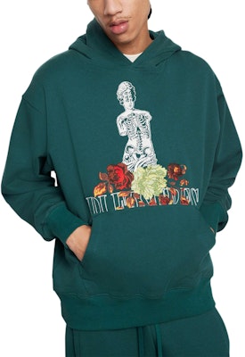 Moose Knuckles联名PLEASURES SS24绿色雕像图案连帽衫 M33MS707PL-816 Details for Moose Knuckles联名PLEASURES SS24绿色雕像图案连帽衫 M33MS707PL-816