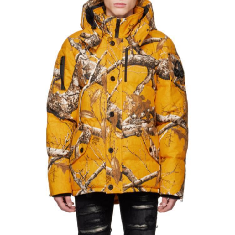 Purchase Moose Knuckles x Post Malone黄色满印羽绒连帽夹克男款. M32MJ218PM-1074