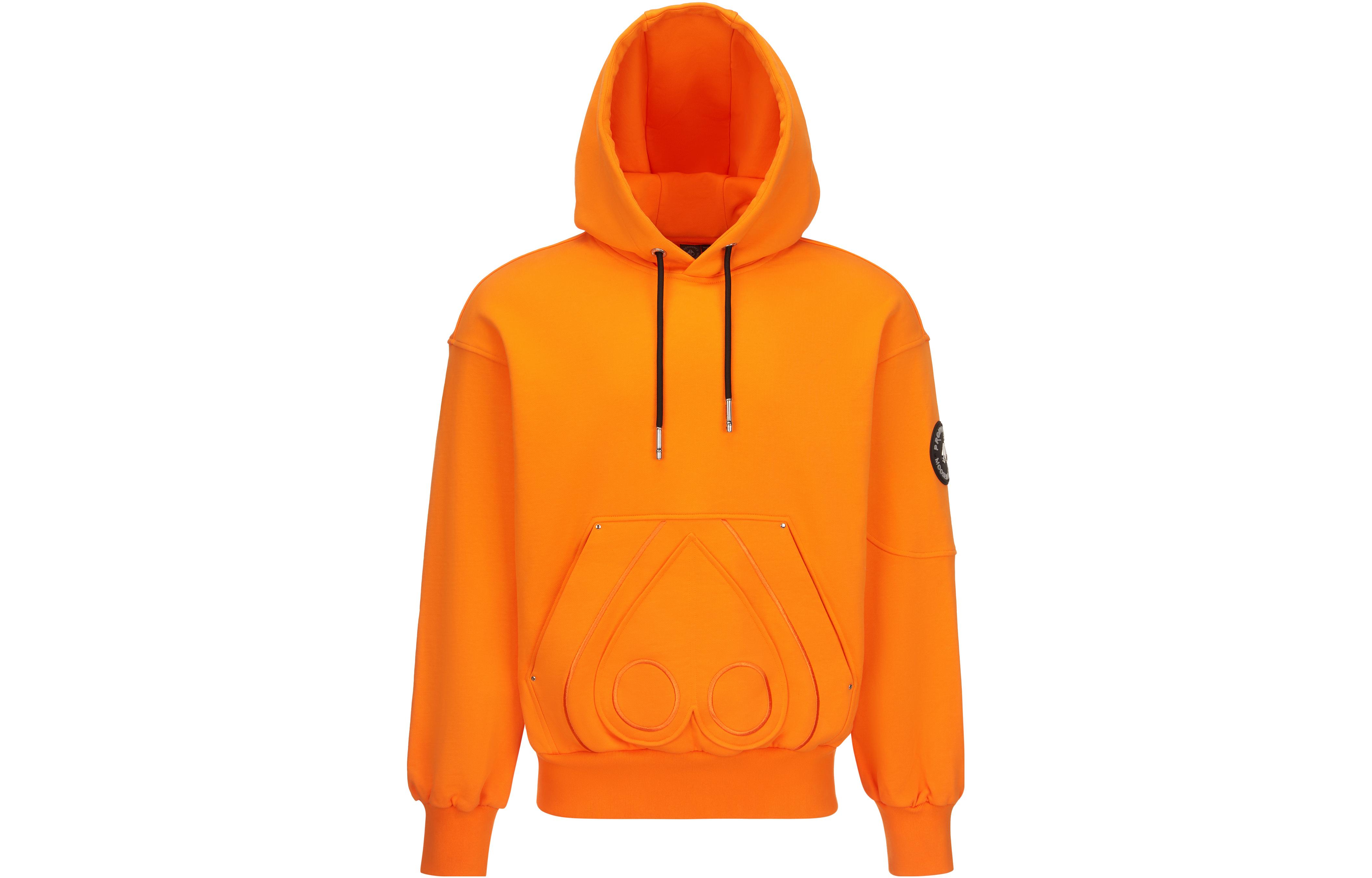 Moose Knuckles PRONOUNCE FW23 Heart Pocket Hoodie Unisex Orange M33MS691PR800