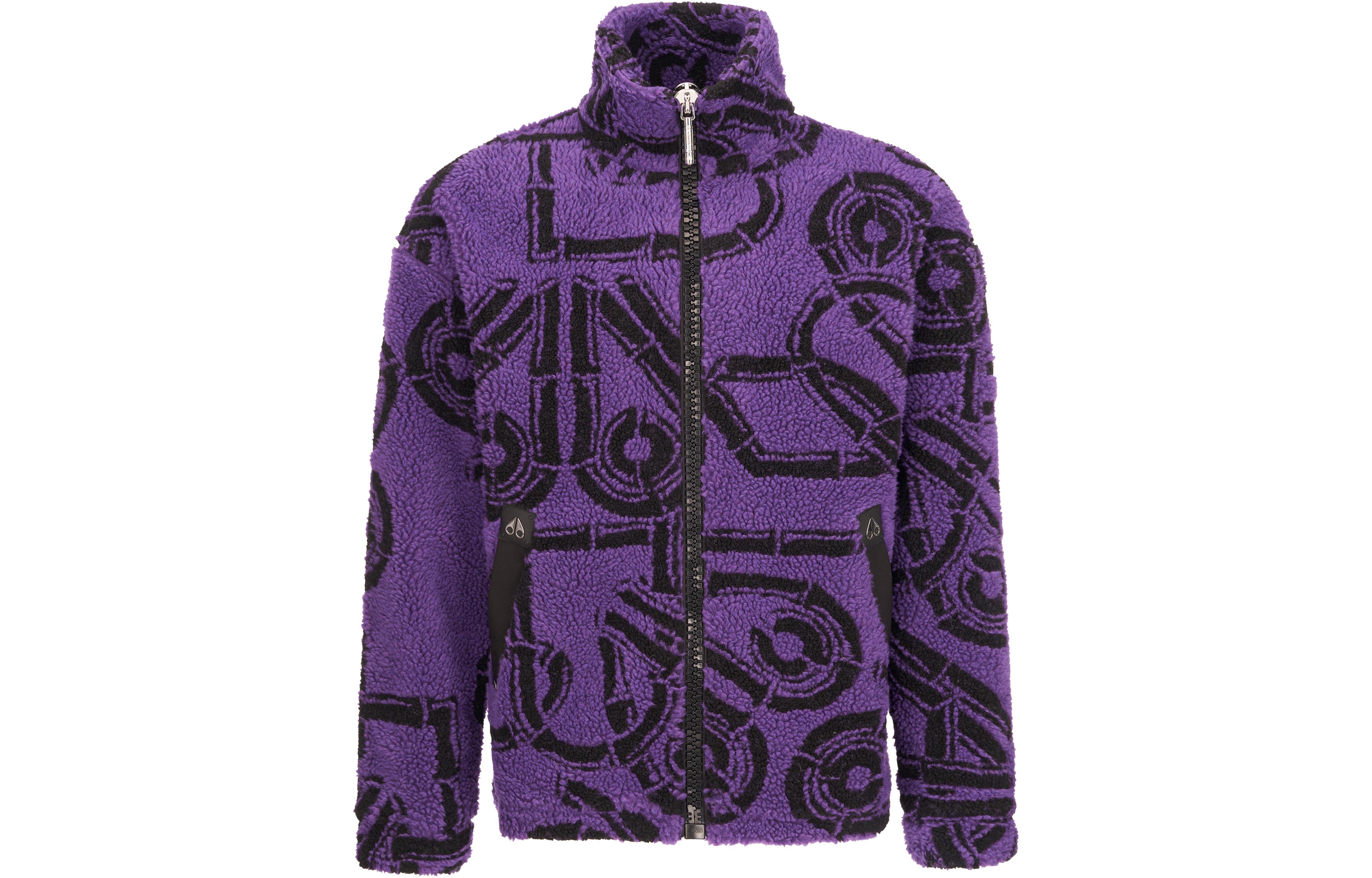 Order Moose Knuckles x PRONOUNCE FW23 Jaket Fleece Ungu Unisex Motif Huruf. M33MS672PR1371