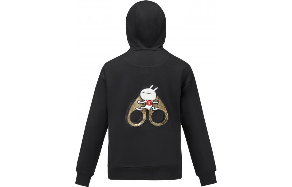 Lookbook Moose Knuckles x TUZKI 黑色印花字母卫衣 男女同款 秋冬款式. M32US689CN-BLACK