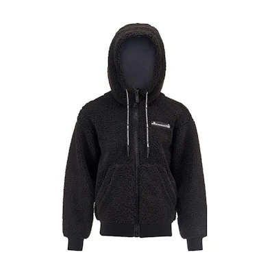 Moose Knuckles TUZKI FW22 Zip-Up Printed Hoodie Jacket Unisex Black M32US690CN-BLACK