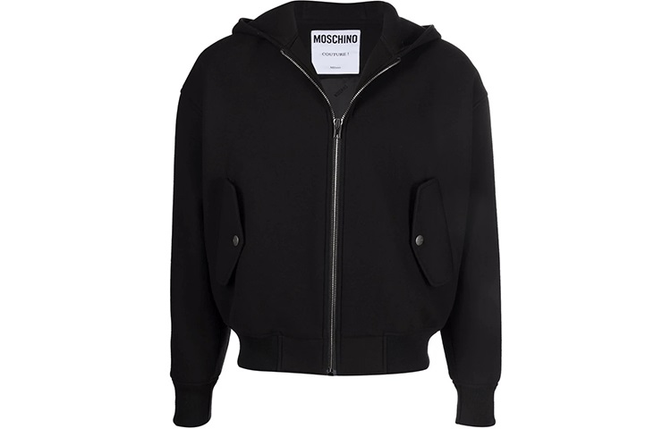 MOSCHINO  Appliqué Zip Hoodie Jacket A0633-7011-1555