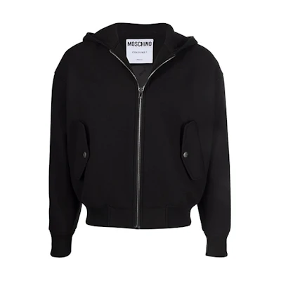 MOSCHINO Appliqué Zip Hoodie Jacket A0633-7011-1555