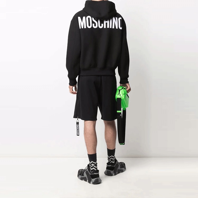 Shop MOSCHINO 繡花拉鍊連帽外套 A0633-7011-1555