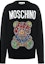 Buy モスキーノ ブラック クルーネック セーター レターアニマル柄デザイン A0928-5401-2555