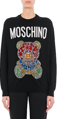 モスキーノ ブラック クルーネック セーター レターアニマル柄デザイン A0928-5401-2555 Lookbook モスキーノ ブラック クルーネック セーター レターアニマル柄デザイン A0928-5401-2555