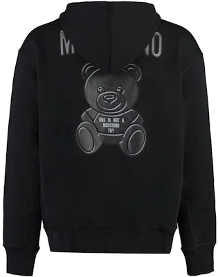 MOSCHINO 黑色連帽外套 羅哥字母印花 全拉鍊款式 V1738-7028-1555 Lookbook MOSCHINO 黑色連帽外套 羅哥字母印花 全拉鍊款式 V1738-7028-1555