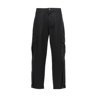 MOSCHINO Black Letter Long Sleeve Zipper Loose Fit Cargo Pants J0324-5219-1555