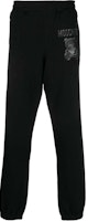 MOSCHINO Black Logo Print Tapered Knit Jogger Sweatpants. V03657028-BLACK MOSCHINO Black Logo Print Tapered Knit Jogger Sweatpants. V03657028-BLACK