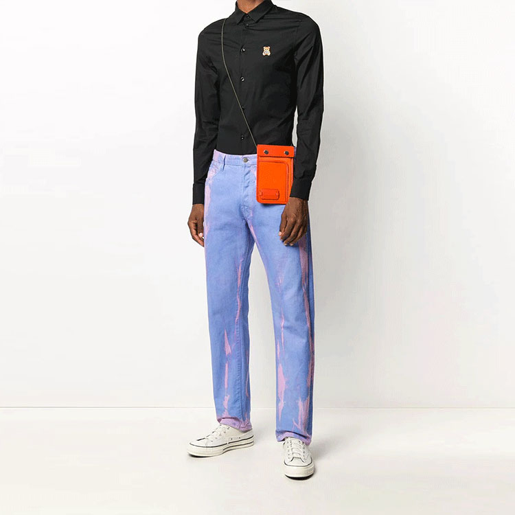 Lookbook モスキーノ ブラック 長袖シャツ ベア刺繍デザイン A0205-7036-1555