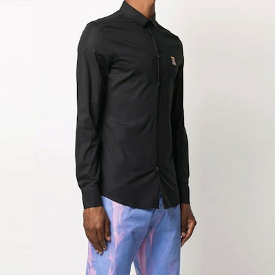 モスキーノ ブラック 長袖シャツ ベア刺繍デザイン A0205-7036-1555 Purchase モスキーノ ブラック 長袖シャツ ベア刺繍デザイン A0205-7036-1555