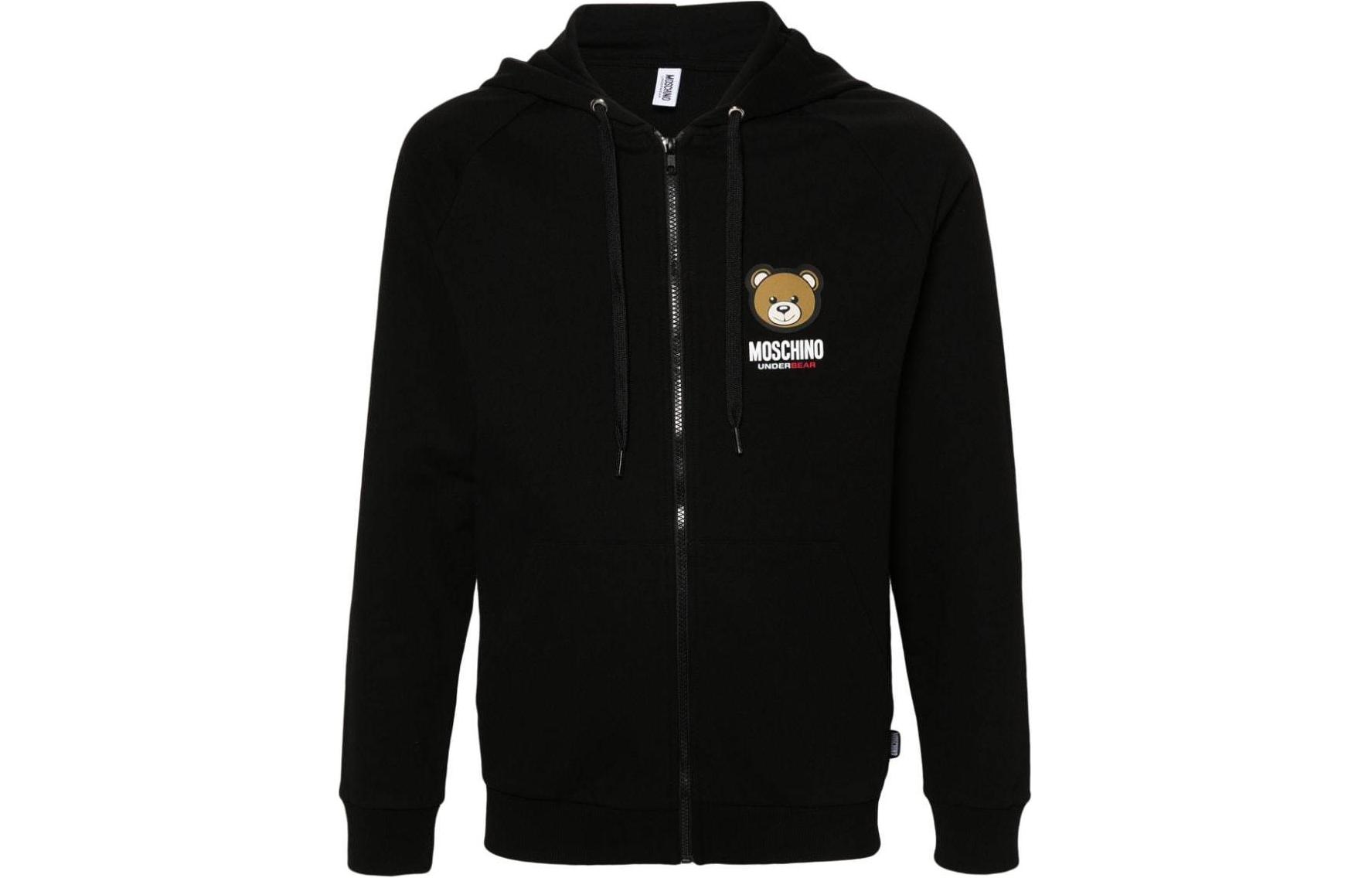 MOSCHINO  Black Raglan Sleeve Textured Knit Sweatshirt A178944090555 圖 2