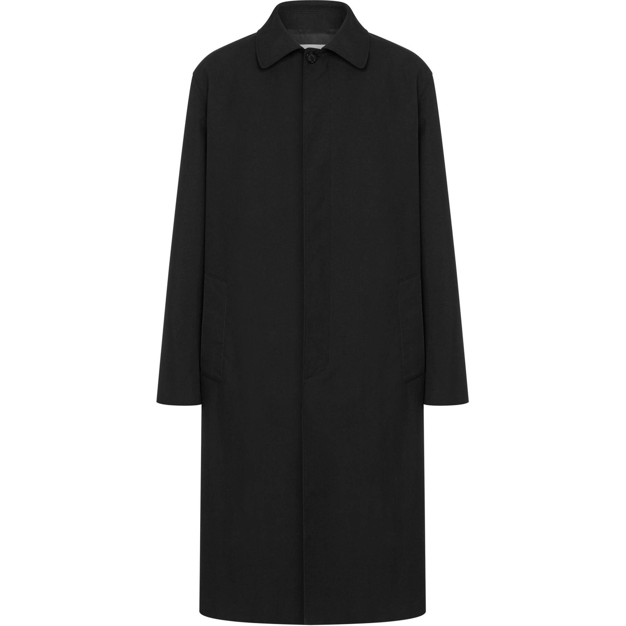 Moschino  Black Slogan Print Single-Breasted Coat A062952171555