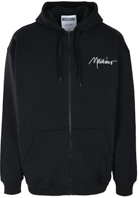 モスキーノ ブラック ロゴ ジップアップ フーディー ジャケット. J1726-5228-1555 Order モスキーノ ブラック ロゴ ジップアップ フーディー ジャケット. J1726-5228-1555