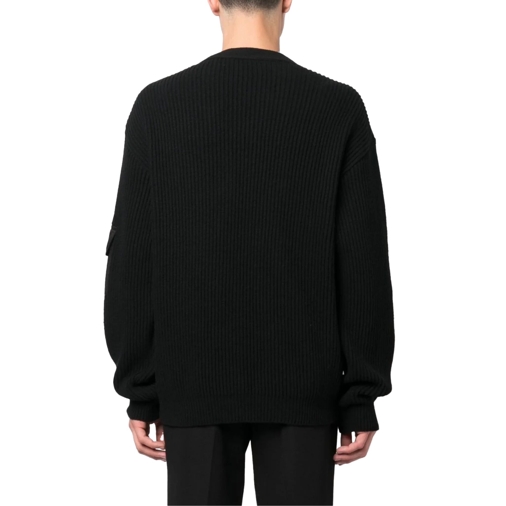 Purchase モスキーノ ブラック Vネック シングルブレスト ニットカーディガン 長袖 A0916-5203-0555