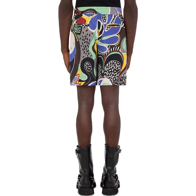 Shop 모스키노 카모플라주 프린트 실크 숏츠 멀티컬러 AEF231ZRA03112056
