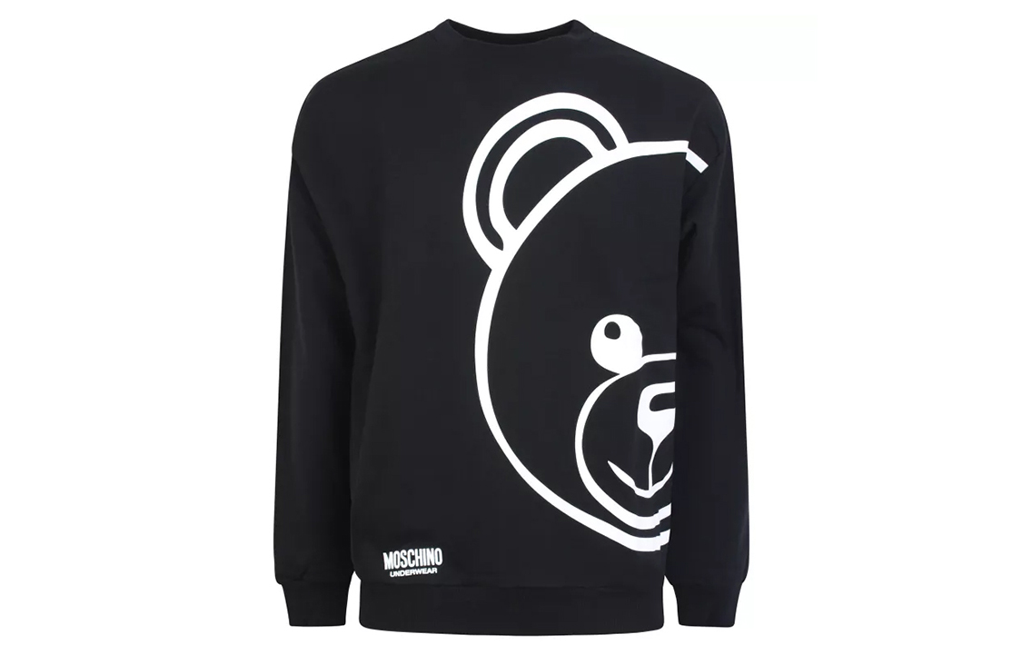 MOSCHINO  Cartoon Bear Head Graphic Sweatshirt - Black A1716-8111-0555