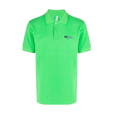 MOSCHINO Green Short Sleeve Polo Shirt with Collar. A1605-9309-0396