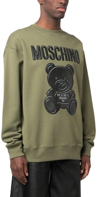모스키노 루즈핏 그린 크루넥 스웨트셔츠 애니멀 레터 디자인. V1713-7028-1427 Purchase 모스키노 루즈핏 그린 크루넥 스웨트셔츠 애니멀 레터 디자인. V1713-7028-1427