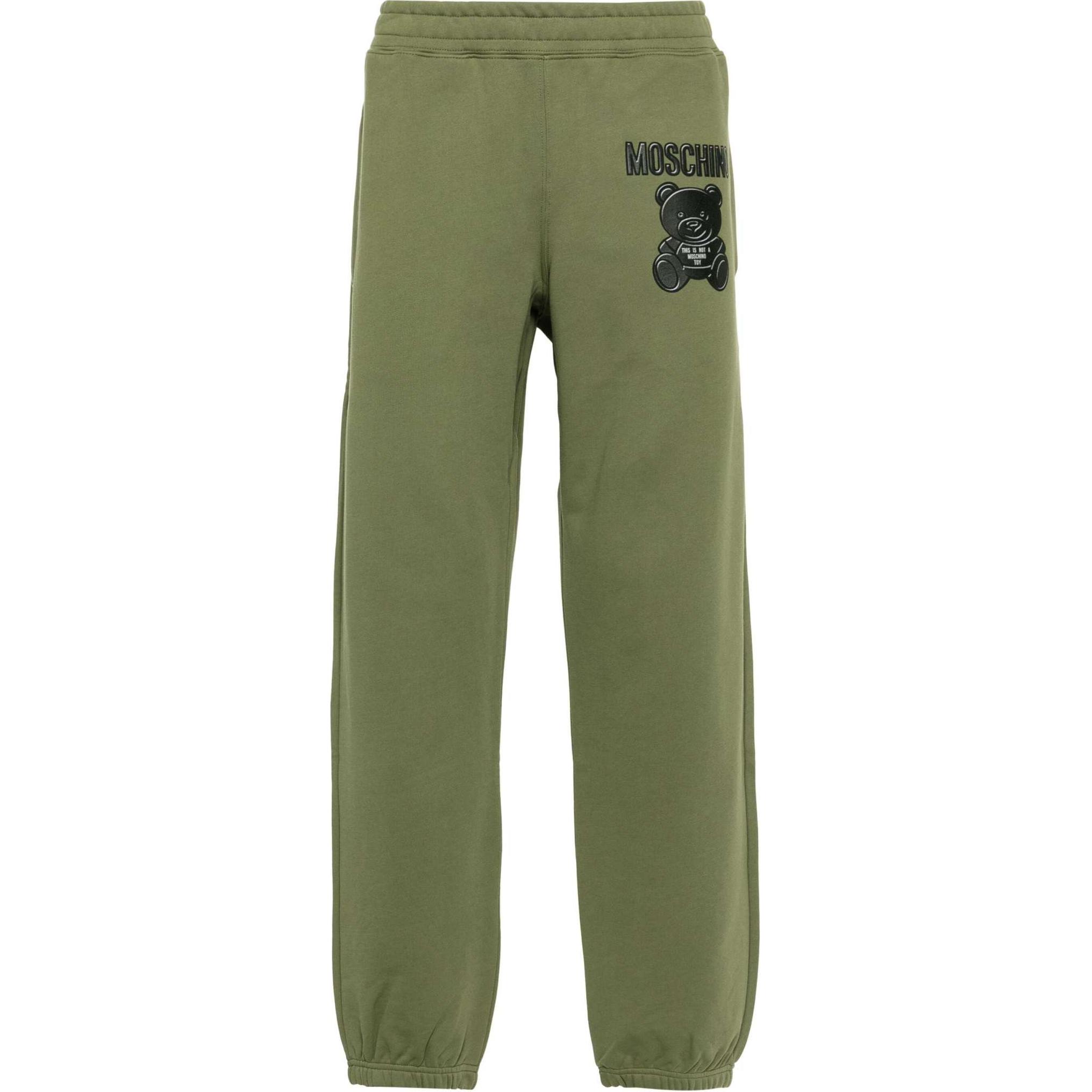 MOSCHINO  Olive Green Knit Joggers with Elastic Waist and Pockets. V036570281427
