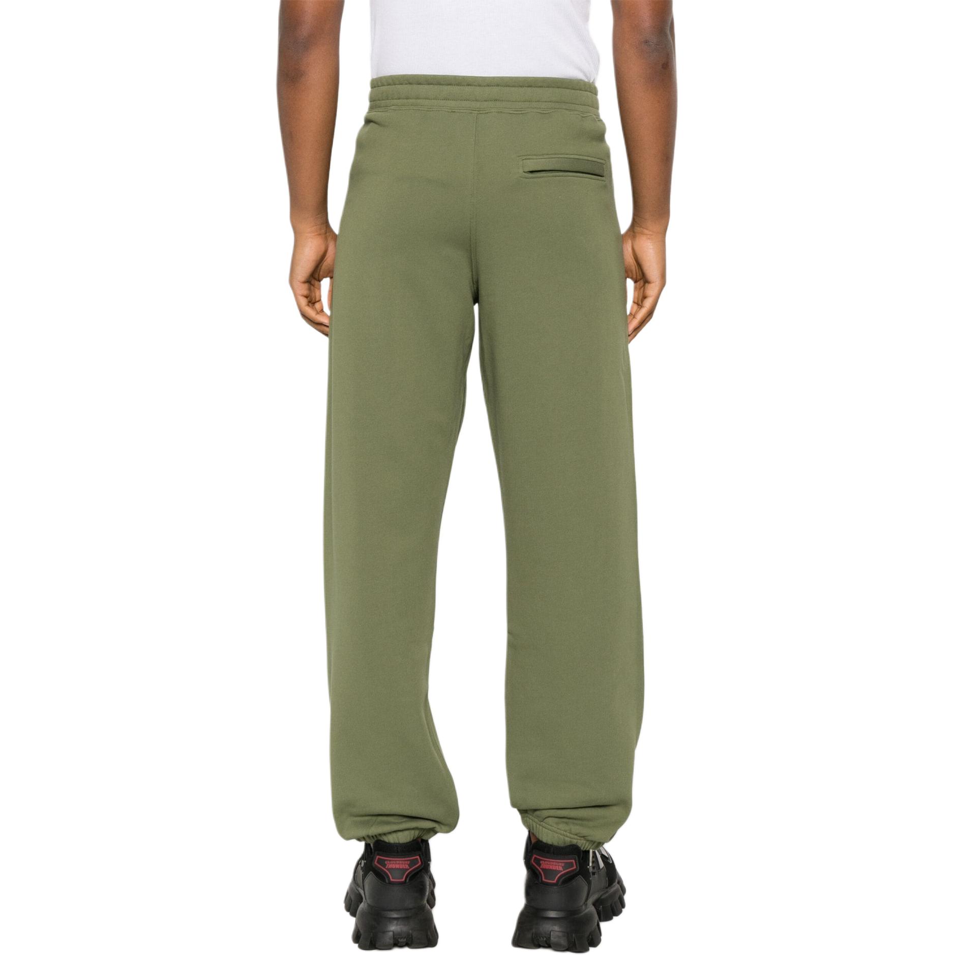 Lookbook 모스키노 올리브 그린 니트 조거팬츠 엘라스틱 허리 포켓. V036570281427