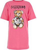 MOSCHINO Pink Short Sleeve Animal Print Loose Fit Mini Dress. V0452-0541-1208 MOSCHINO Pink Short Sleeve Animal Print Loose Fit Mini Dress. V0452-0541-1208