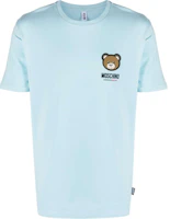 Order MOSCHINO 藍色伸縮棉質圓領T恤。 A07884410-BLUE