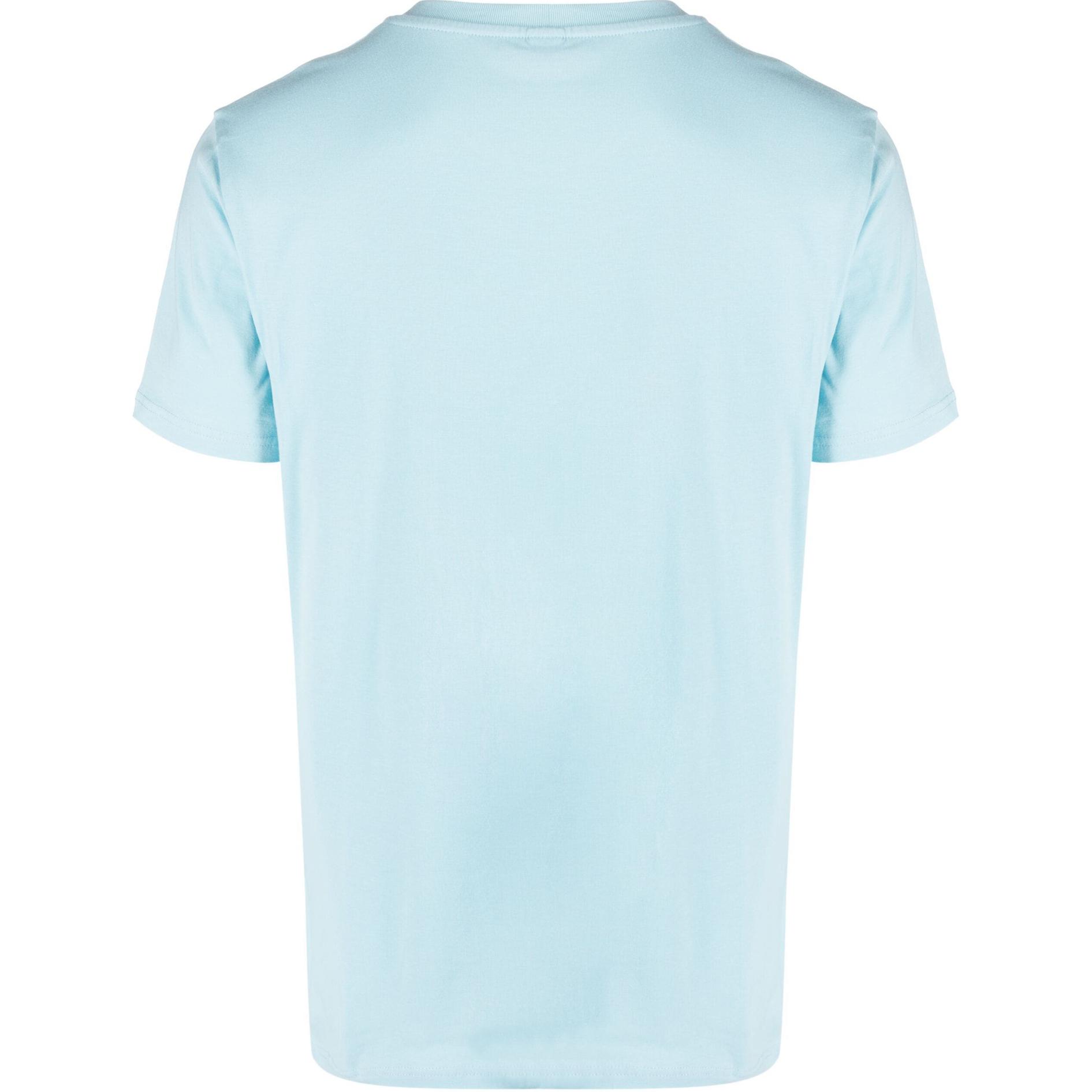 Lookbook MOSCHINO 藍色伸縮棉質圓領T恤。 A07884410-BLUE