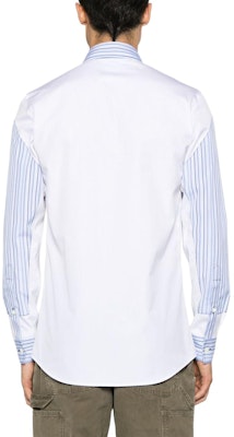 모스키노 스트라이프 로고 자수 긴팔 셔츠 - 블루 J0217-5235-3001 Shop 모스키노 스트라이프 로고 자수 긴팔 셔츠 - 블루 J0217-5235-3001