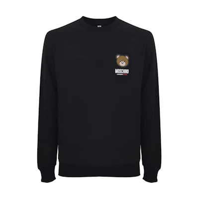 MOSCHINO Teddy Bear Print Navy Blue Crewneck Sweatshirt. A1788-4413-0555