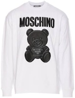 Moschino White Crewneck Logo Print Long Sleeve Sweatshirt. 171370281001 Moschino White Crewneck Logo Print Long Sleeve Sweatshirt. 171370281001