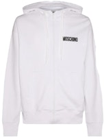 MOSCHINO White Hoodie with Lettered Bear Print Design. 17387028V1001 MOSCHINO White Hoodie with Lettered Bear Print Design. 17387028V1001