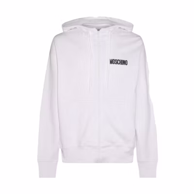 MOSCHINO White Hoodie with Lettered Bear Print Design. 17387028V1001