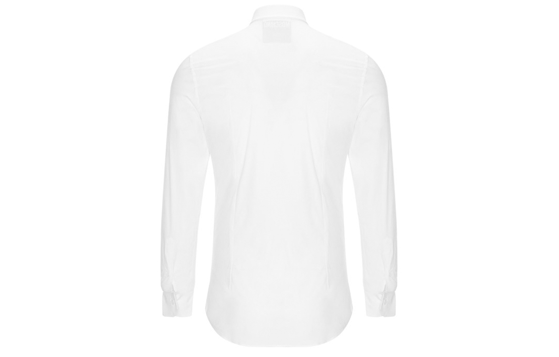 Lookbook モスキーノ ホワイト テディベア刺繍 長袖シャツ A0205-5236-A1001