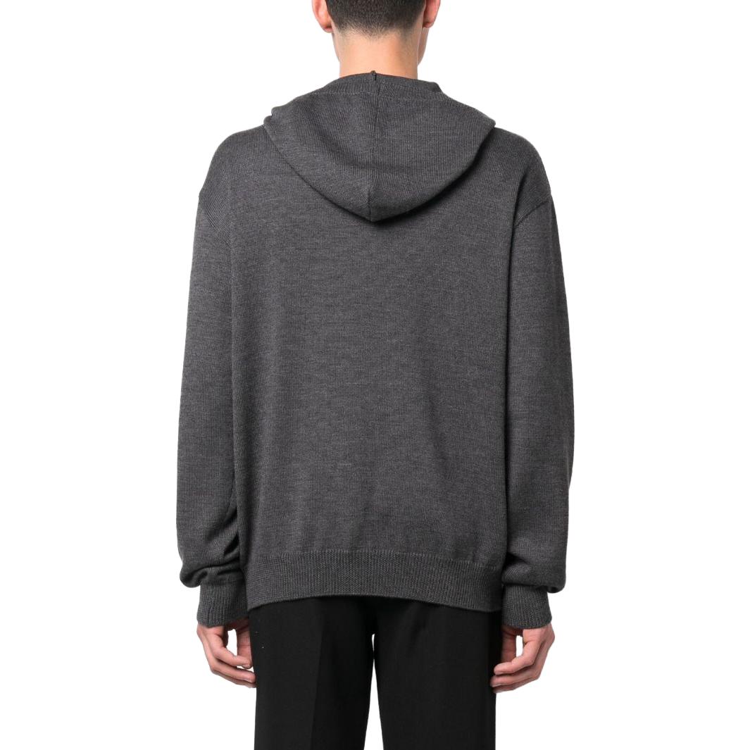 Shop モスキーノ ジッパーロゴ フーディージャケット ダークグレー. A0920-5202-0509