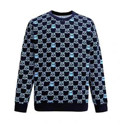 MOSCHINO All-Over Print Crewneck Sweatshirt Blue - V1724-8128-5331