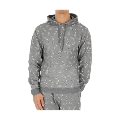 MOSCHINO All-Over Print Hoodie Gray T1714-8110-1506