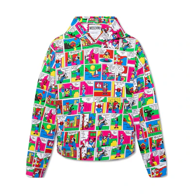 MOSCHINO All-Over Print Oversized Hoodie Multicolor A171-2227-1888