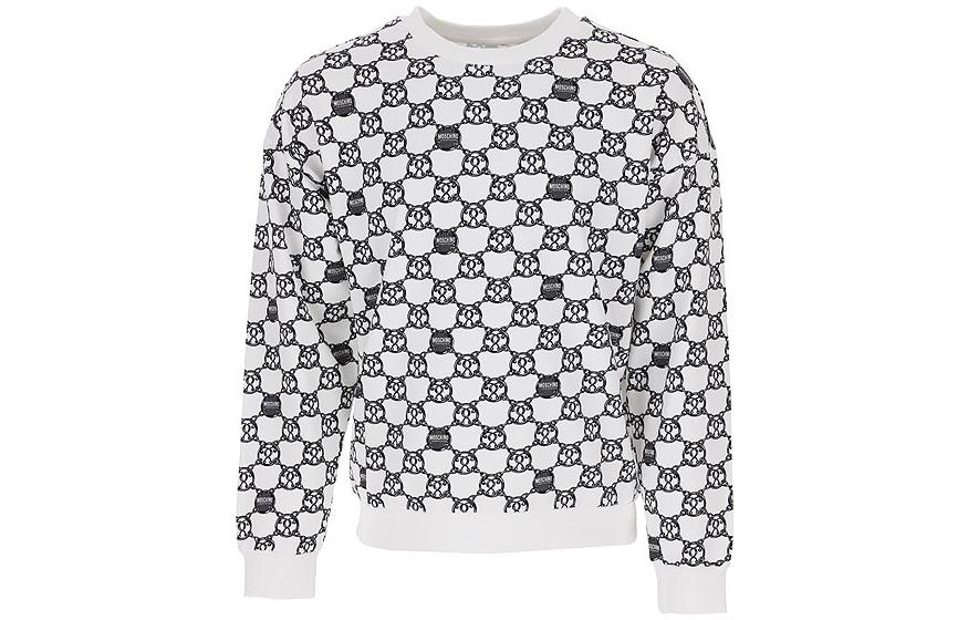 Moschino All-Over Print White Casual Sweatshirt V1724-8128-1555