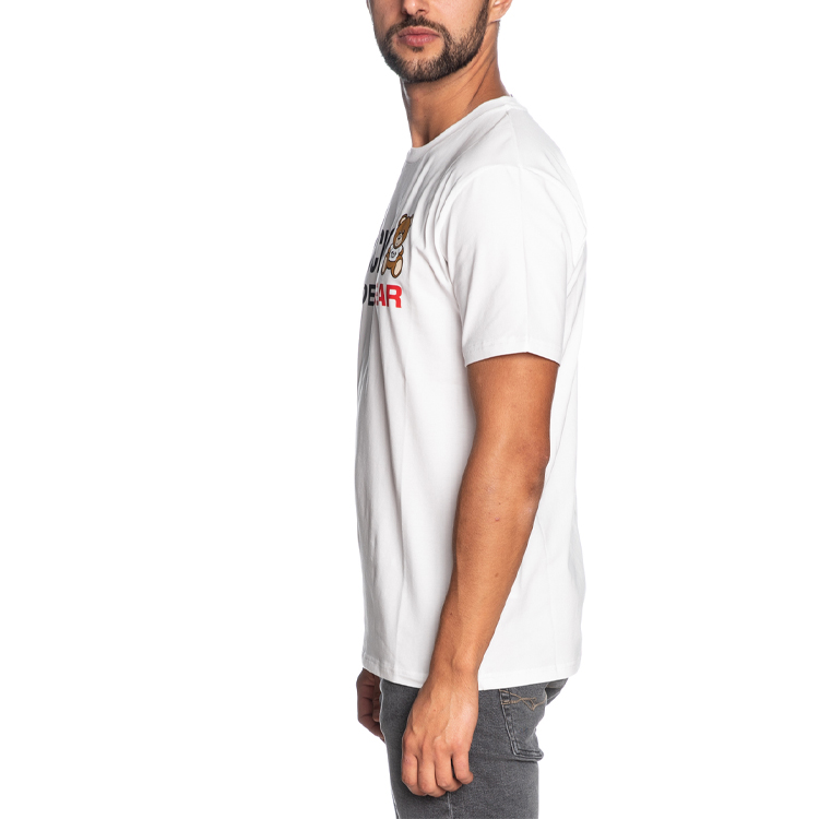 Sizing モスキーノ アルファベットプリント ユニセックス 白Tシャツ. A1914-8103-0001