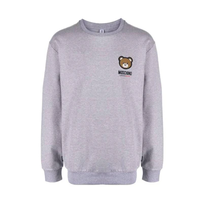 MOSCHINO Animal Print Crewneck Sweatshirt Grey - Long Sleeve A1288-4411-0489