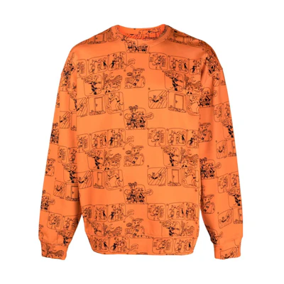 MOSCHINO Anime Print Crewneck Long Sleeve Sweatshirt Men’s Orange A17117027