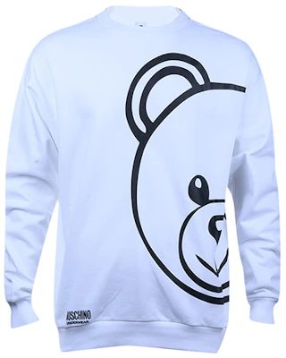 Moschino Bear Cartoon Graphic Cotton Long Sleeve Sweatshirt White Men A1716-8111-0001 Buy Moschino Bear Cartoon Graphic Cotton Long Sleeve Sweatshirt White Men A1716-8111-0001